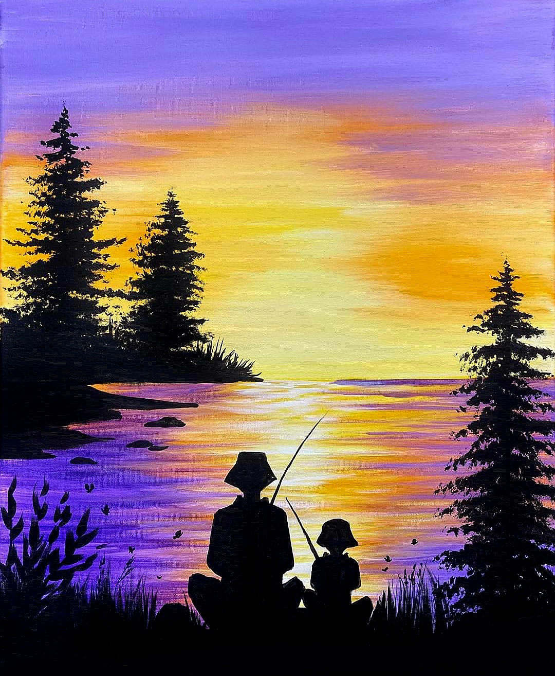 Fathers Day: Gone Fishing Paint and Sip Studios Australia